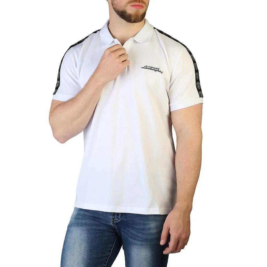 Polo de algodón clásico Lamborghini con logotipo visible