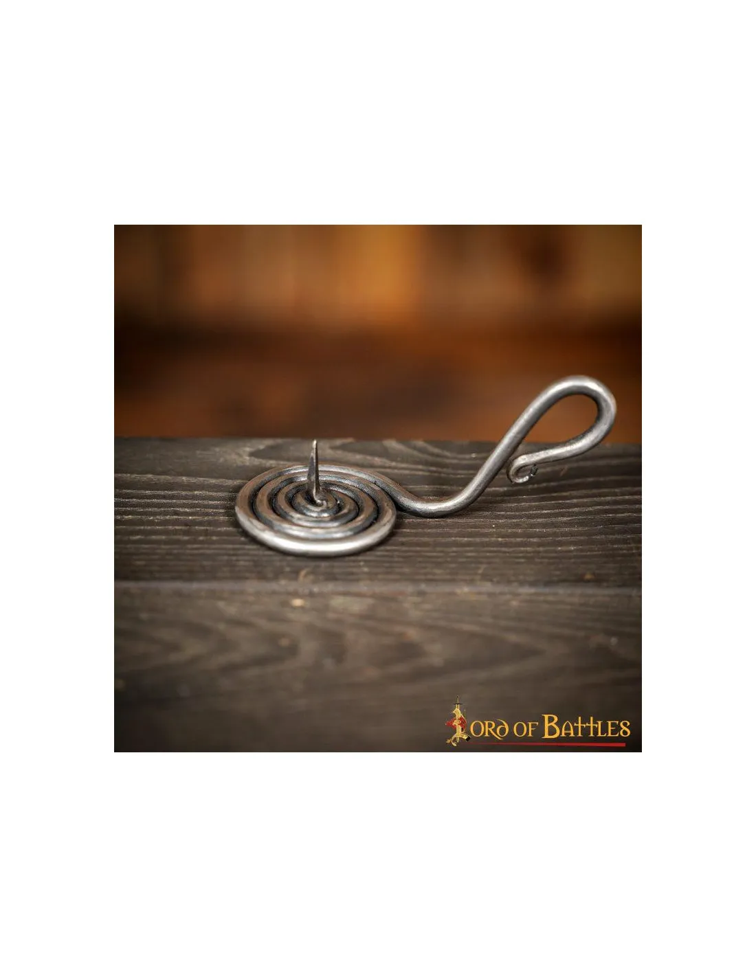 PortaVelas medieval de mano en hierro forjado (12 cm.)