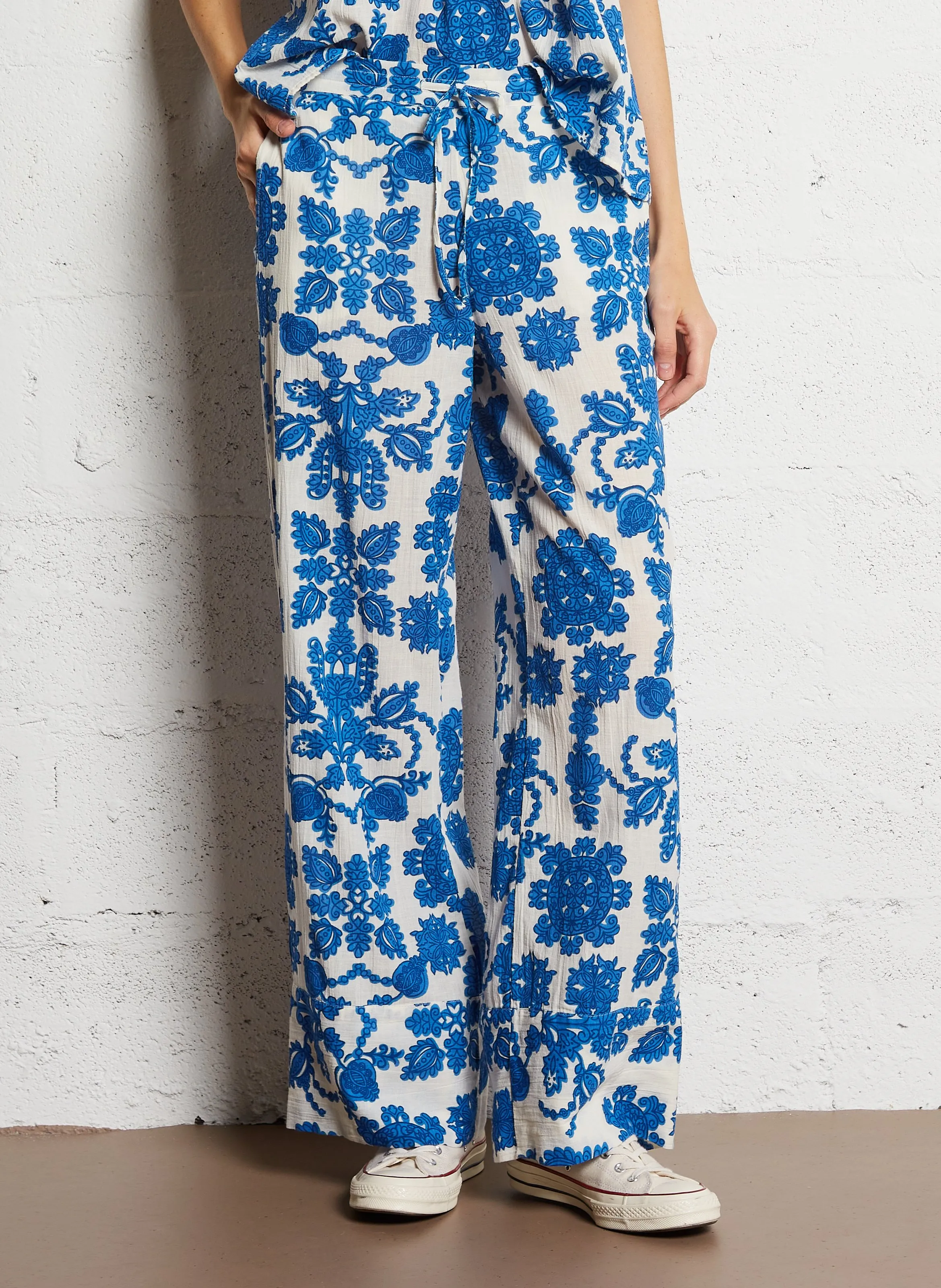 PRINCE BIS  PANTALóN ANCHO EN AZUL