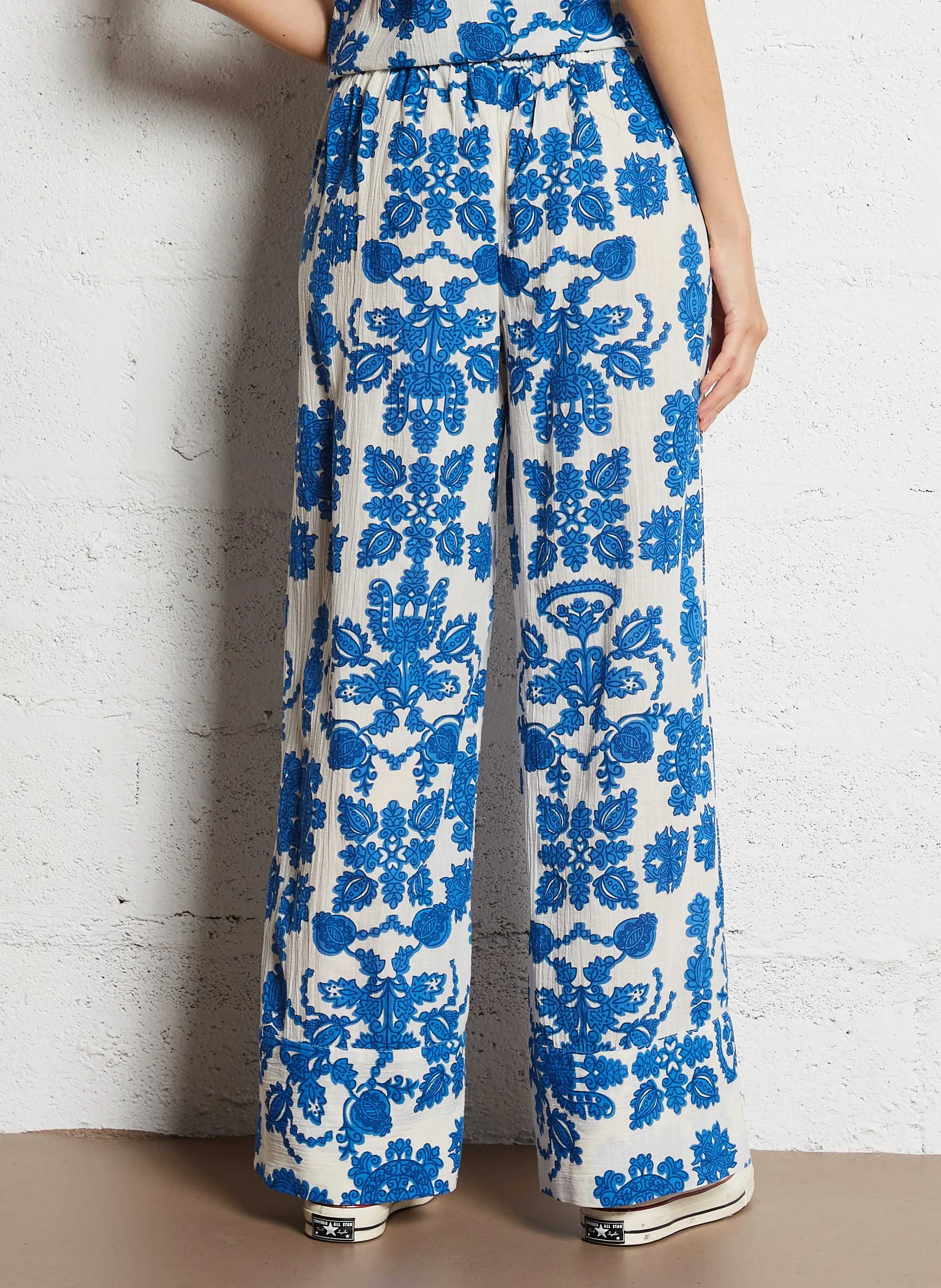 PRINCE BIS  PANTALóN ANCHO EN AZUL