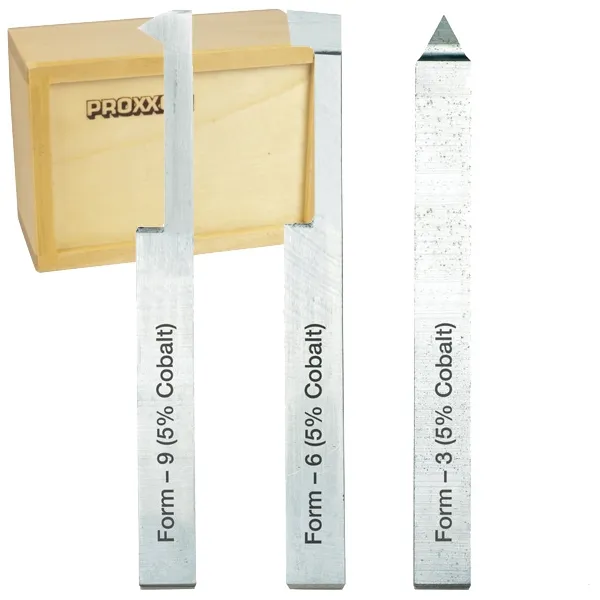 PROXXON  24552  JUEGO DE CUCHILLAS HSS PARA ROSCAR, PD 400, 3 PIEZAS
