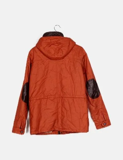 Pull&Bear Parka naranja forro borrego