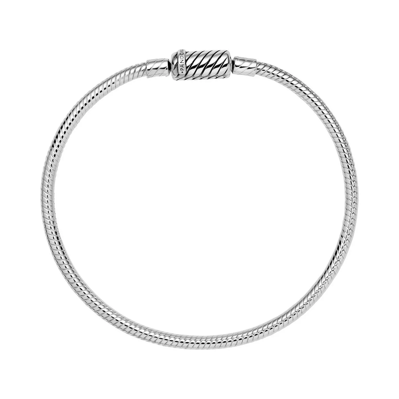 Pulsera Pandora Moments Plata Cadena de Serpiente Cierre Magnético Deslizante 590122C00
