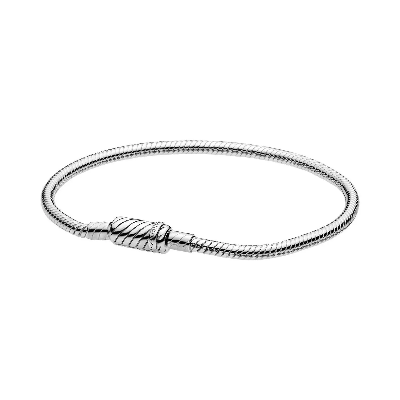 Pulsera Pandora Moments Plata Cadena de Serpiente Cierre Magnético Deslizante 590122C00