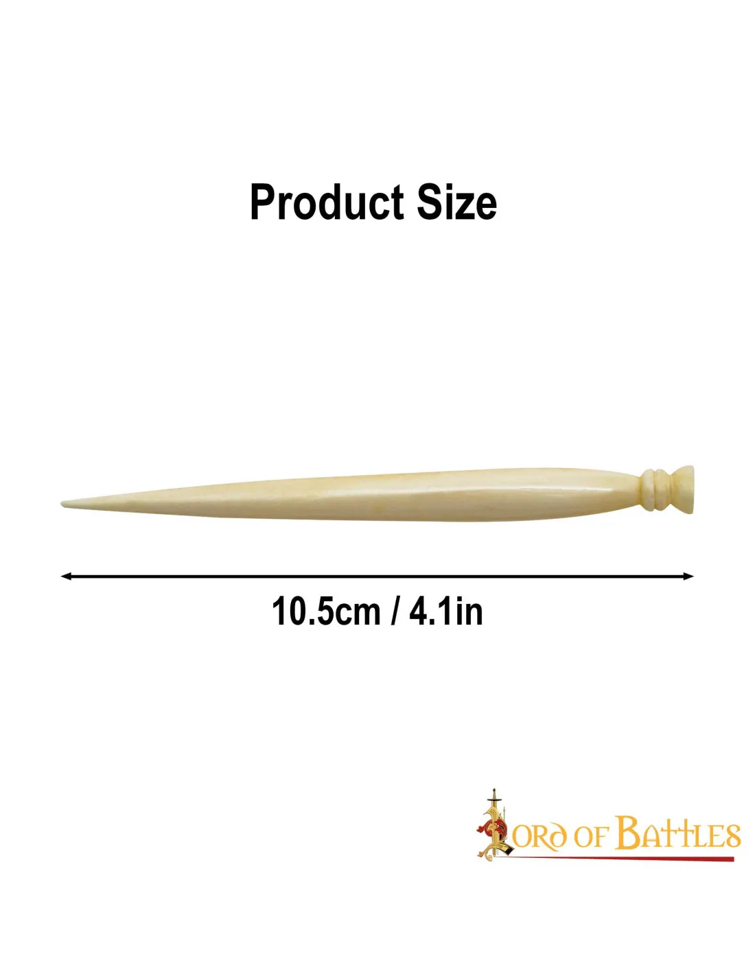Punzón medieval en hueso tallado a mano (10,5 cm.)