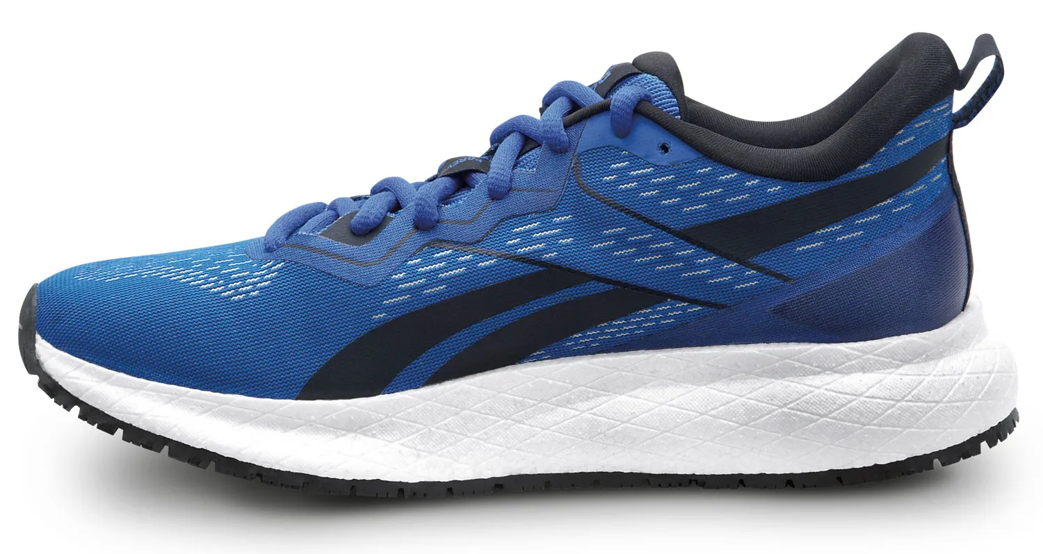 REEBOK Zapato de trabajo, con puntera blanda, antideslizante MaxTRAX, estilo atlÒtico, azul/blanco, de mujer, Reebok Work Floatr