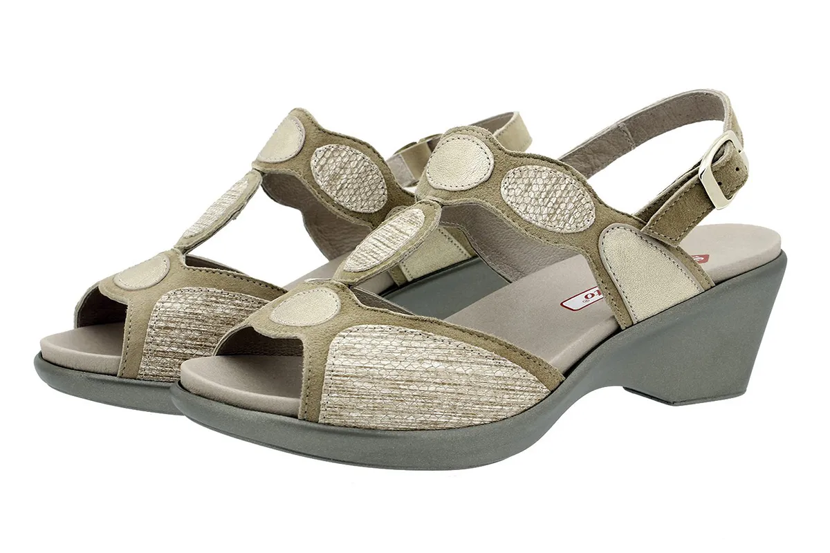 Removable Insole Sandal Beige Suede