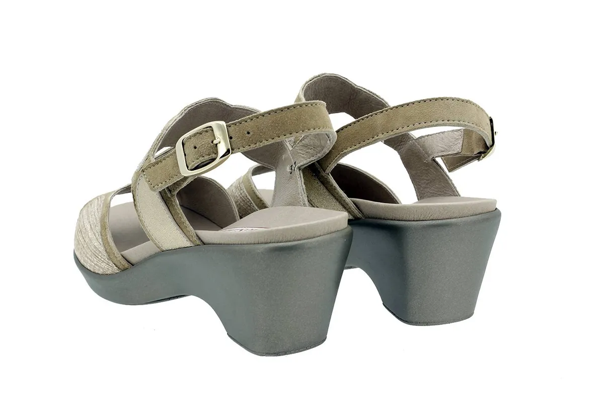Removable Insole Sandal Beige Suede