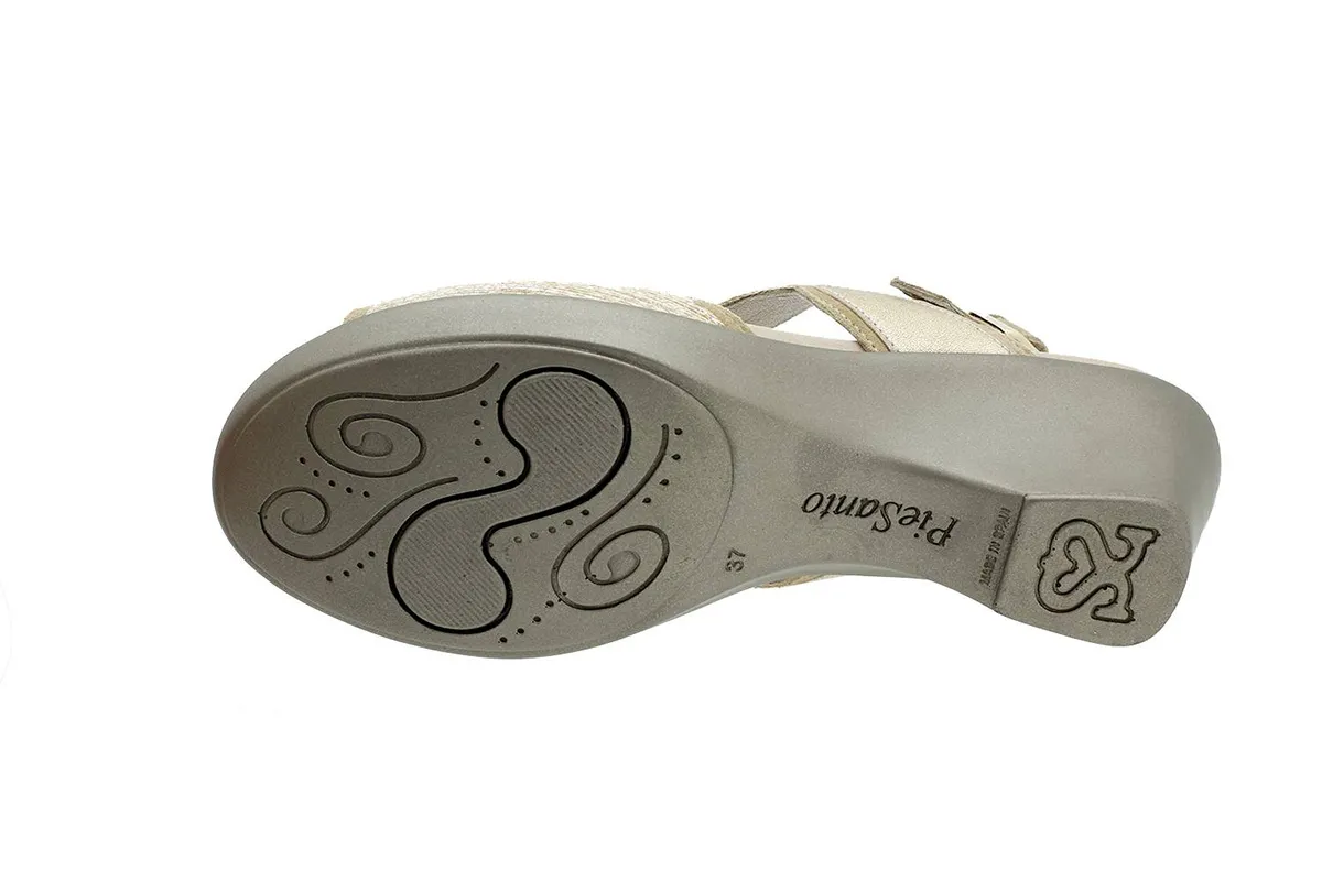 Removable Insole Sandal Beige Suede