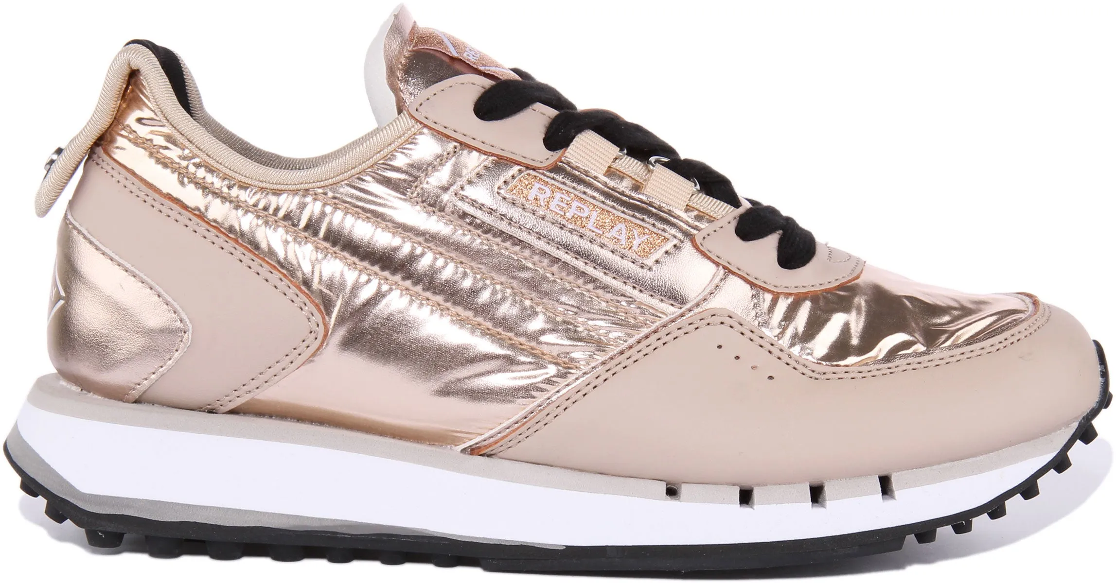 Replay R81 W Space Zapatillas con cordones para mujer en oro rosa