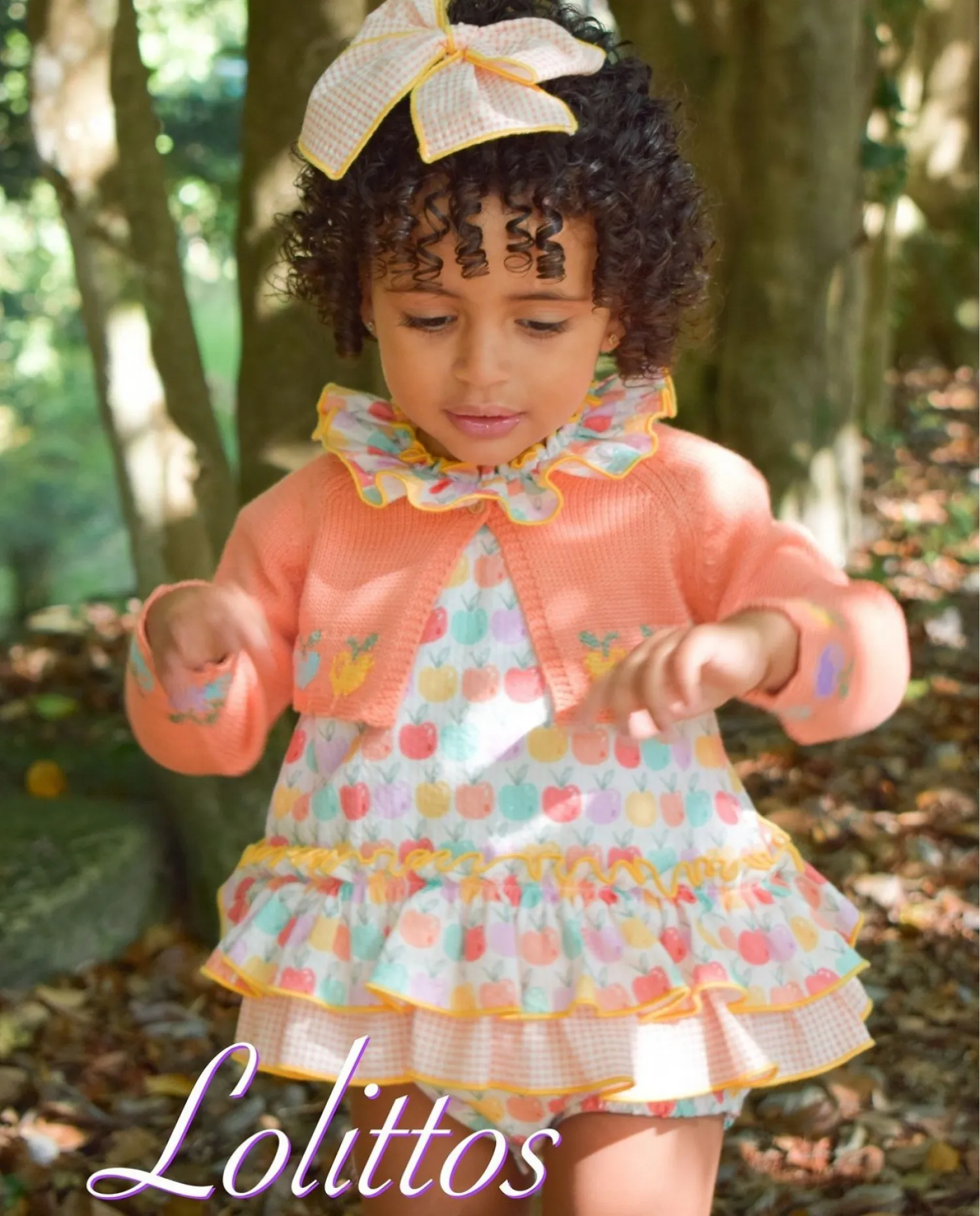 Romper and jacket for girls Lolittos Picnic collection