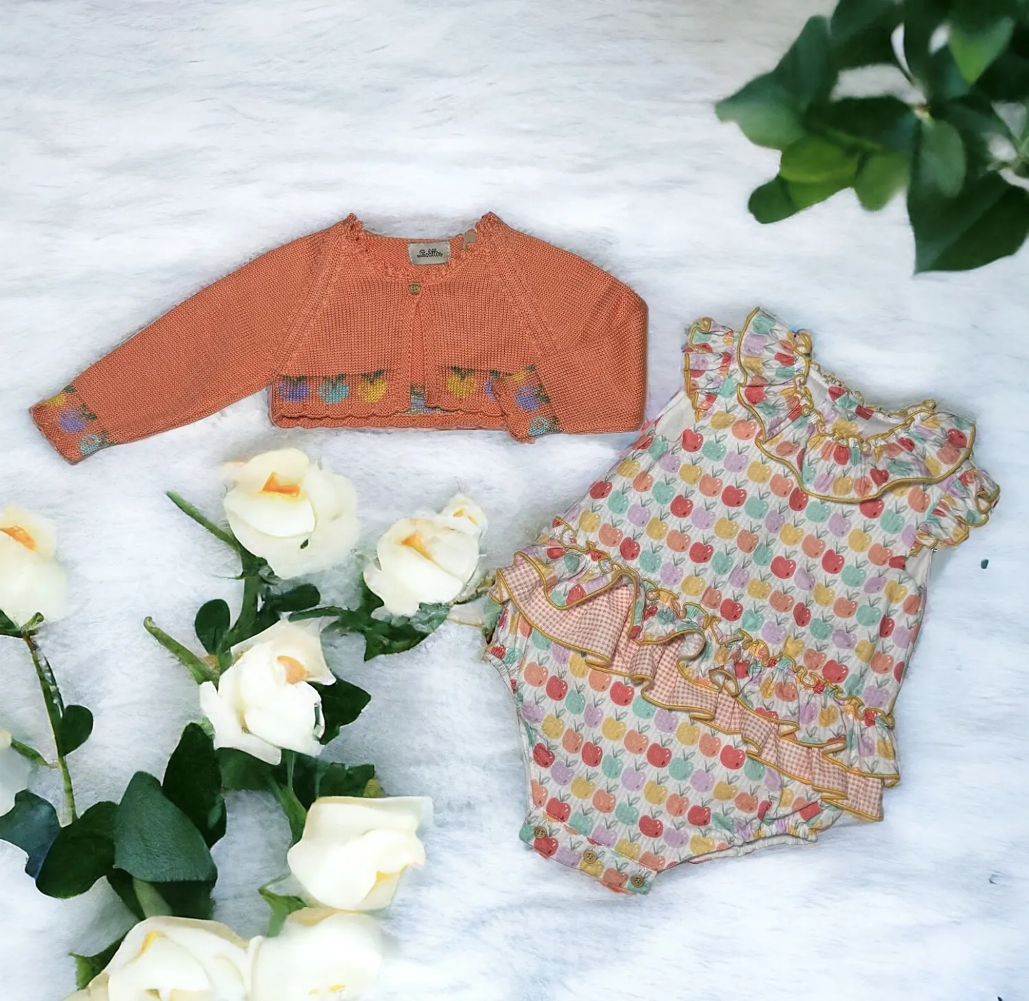 Romper and jacket for girls Lolittos Picnic collection