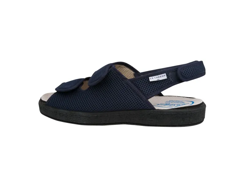 SANDALIA ANATÓMICA CON VELCRO 64236 LA CADENA AZUL