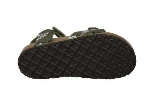 Sandalia Bio Kaki Dibujos Hebilla y Velcro