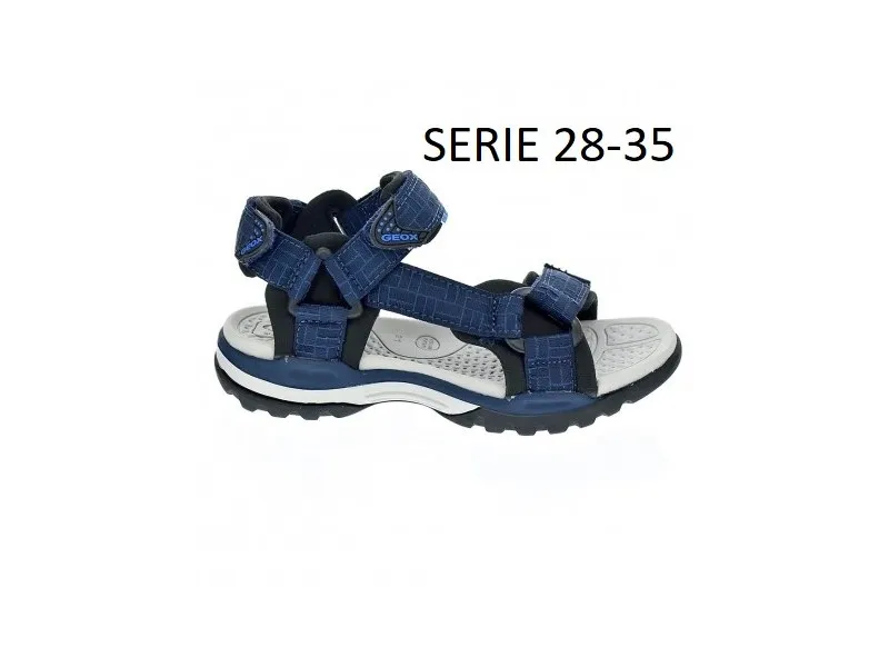 SANDALIA BOREALIS CON VELCRO GEOX J720RF EN COLOR AZUL