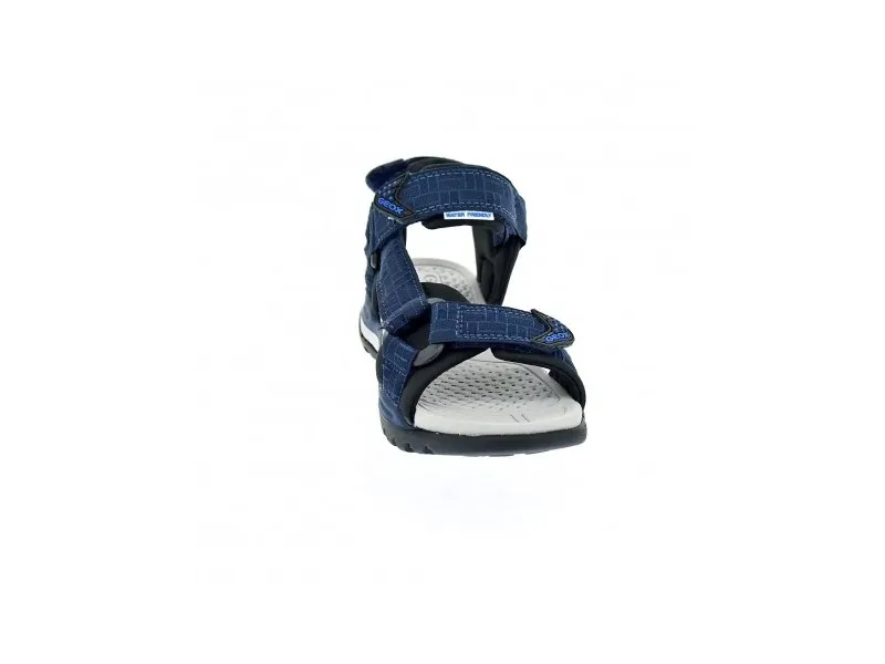 SANDALIA BOREALIS CON VELCRO GEOX J720RF EN COLOR AZUL