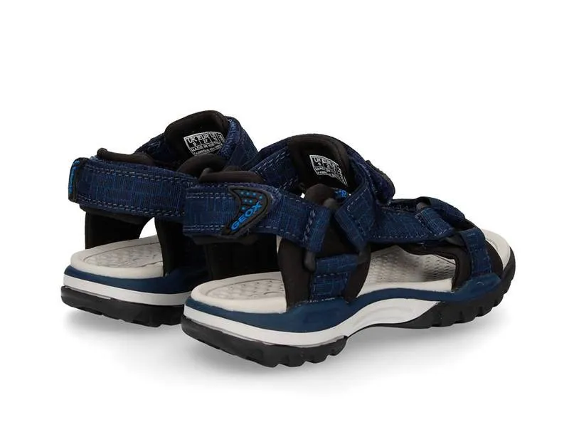 SANDALIA BOREALIS CON VELCRO GEOX J720RF EN COLOR AZUL