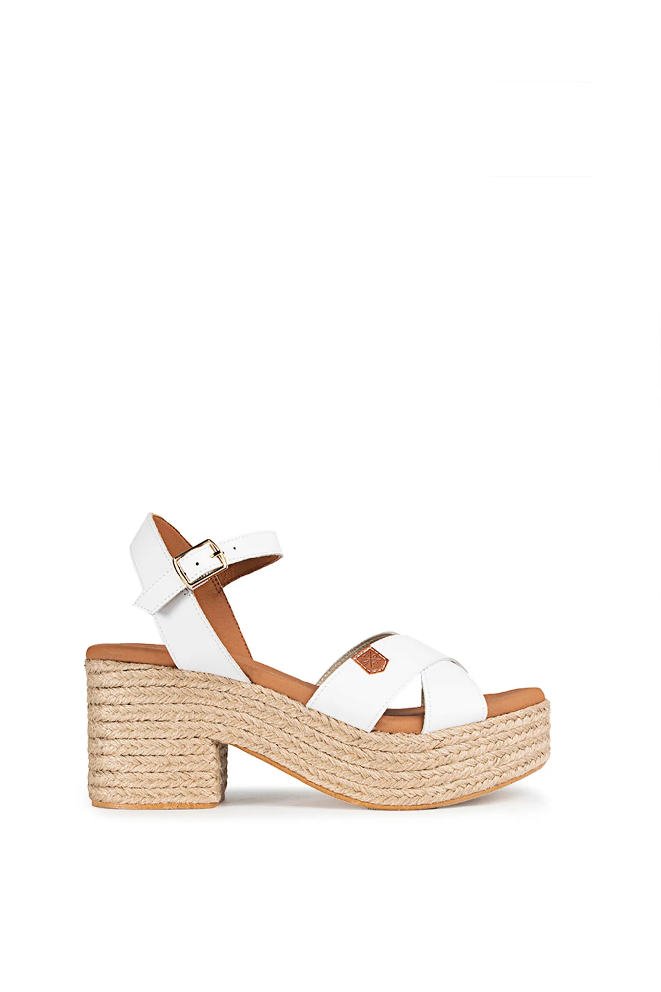 Sandalia cuña tacón Clifton Piel