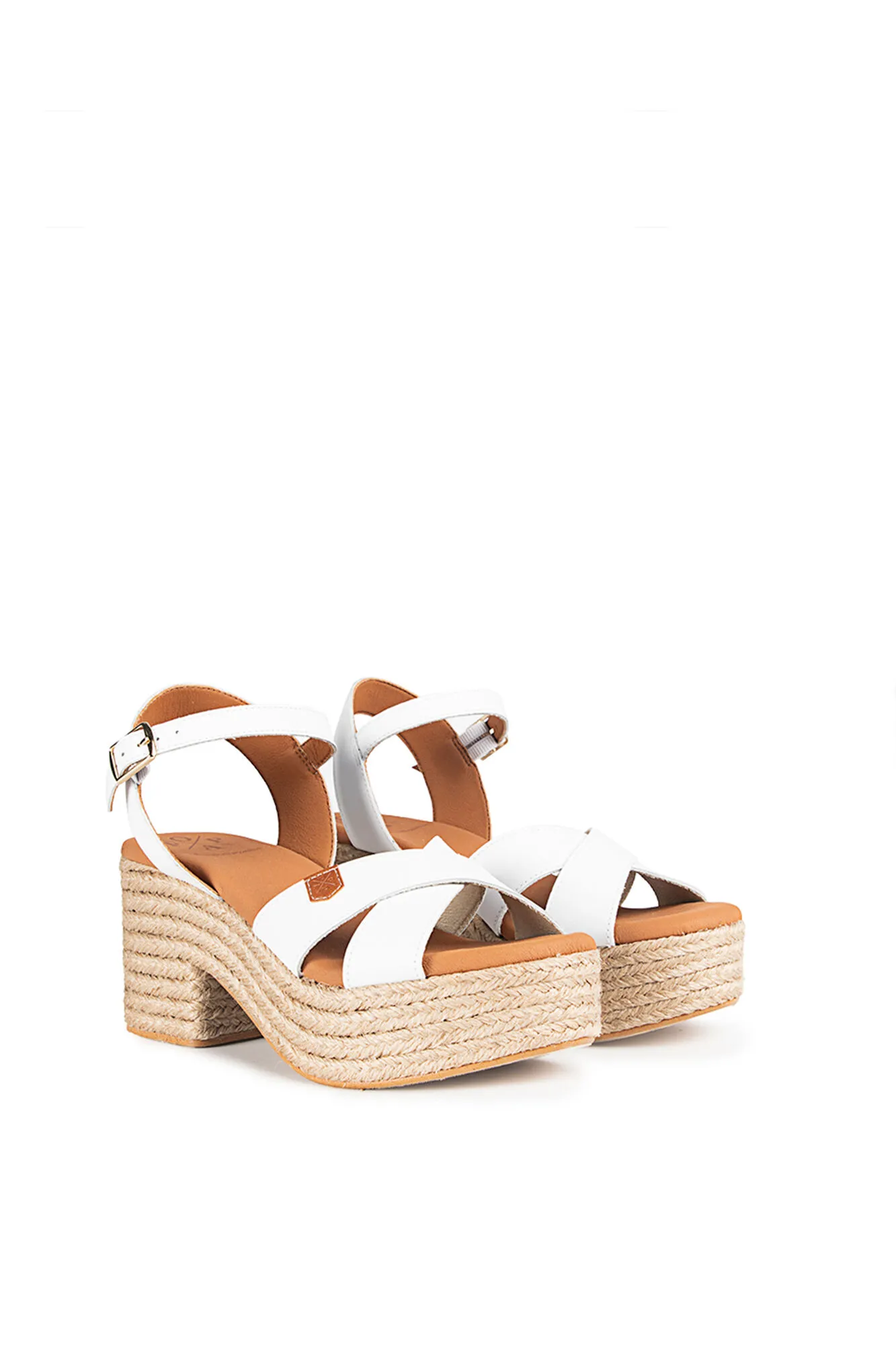Sandalia cuña tacón Clifton Piel