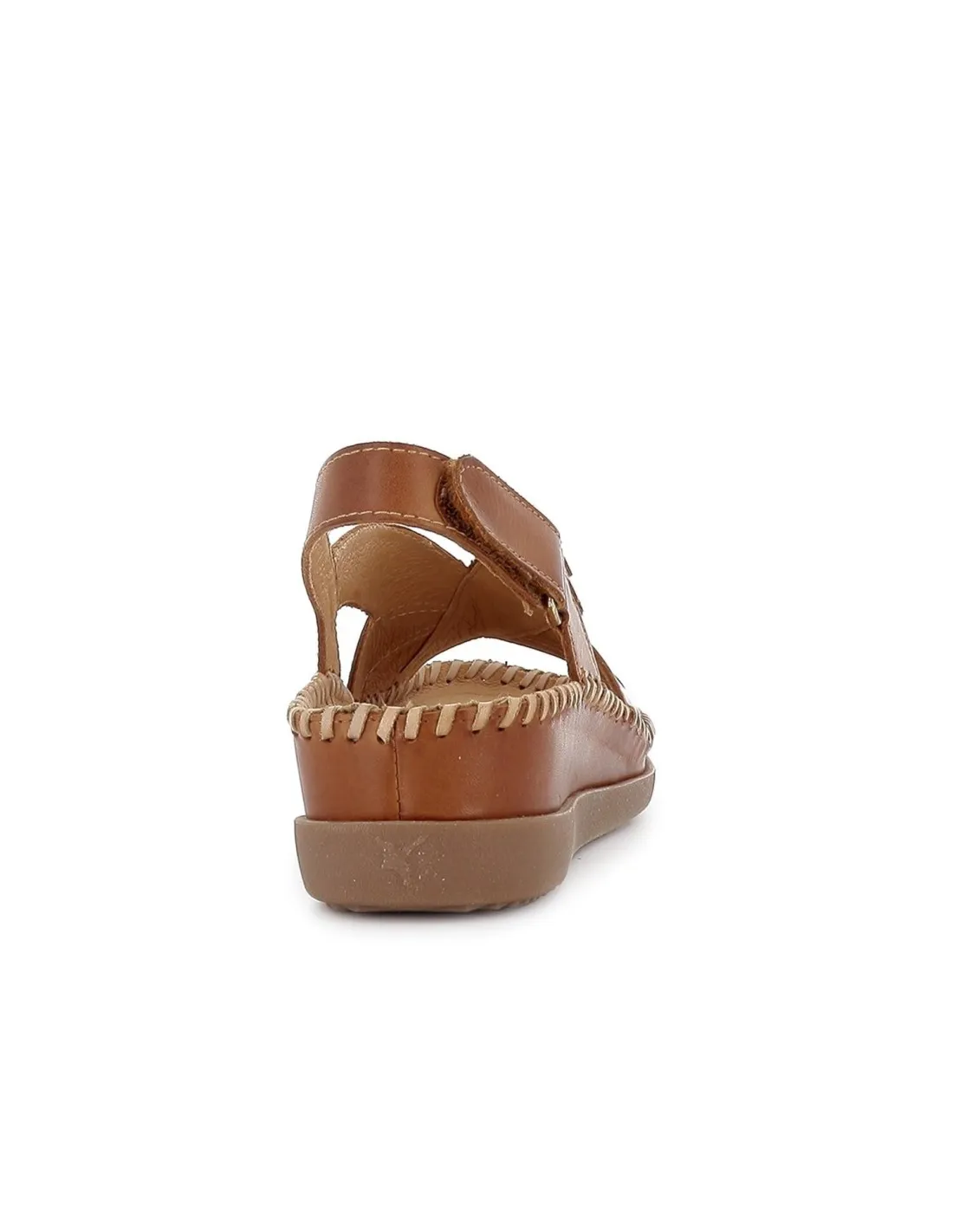 Sandalia cuña media cierre de velcro brandy Pikolinos
