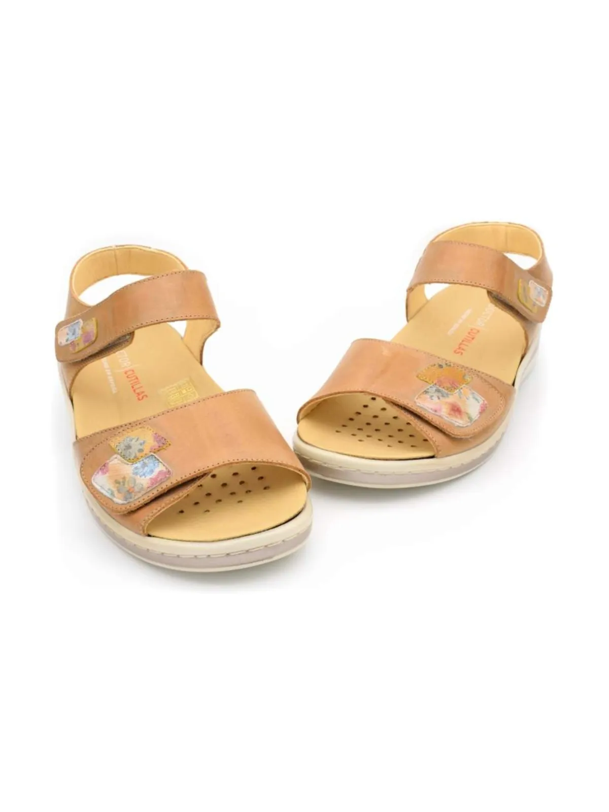 Sandalia mujer doble velcro cuero Doctor Cutillas (48379)