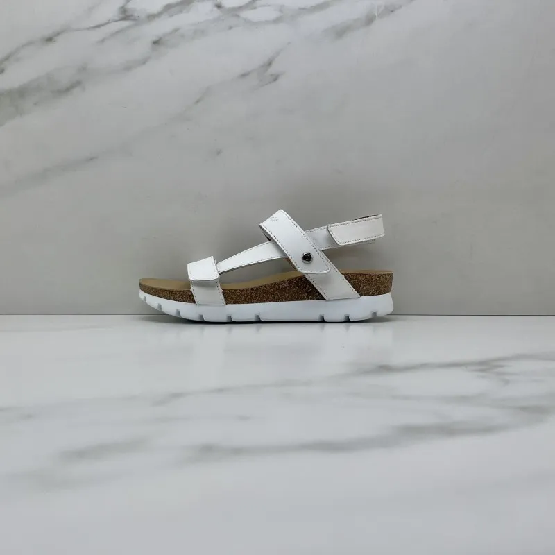 SANDALIA tres velcro blanca