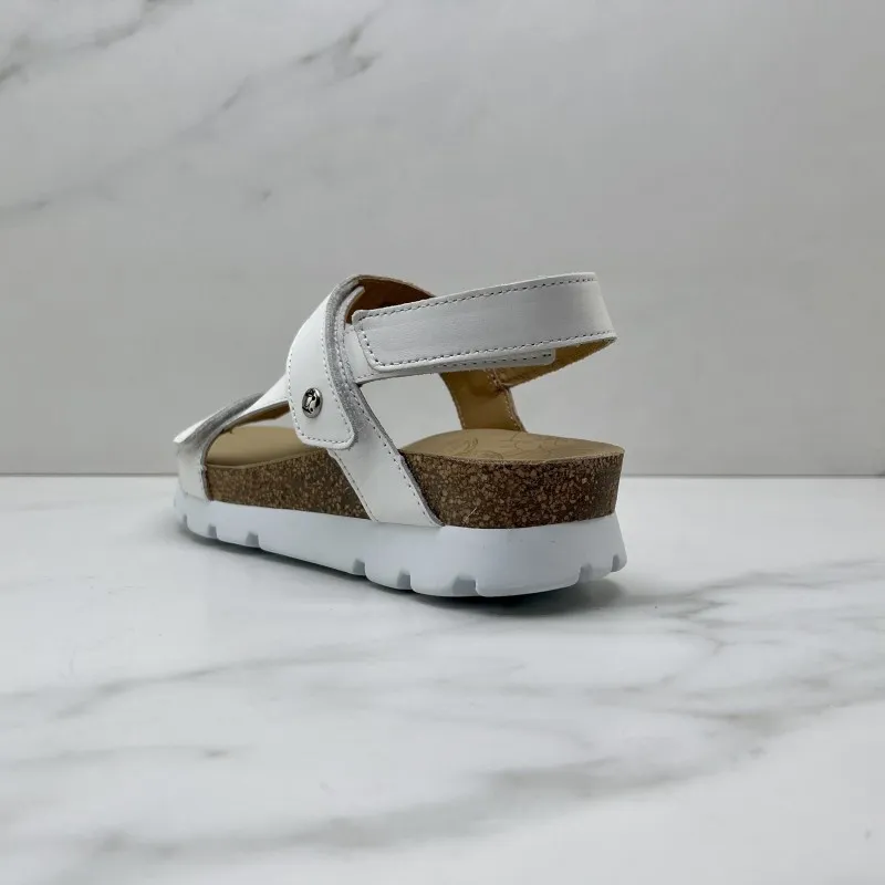 SANDALIA tres velcro blanca