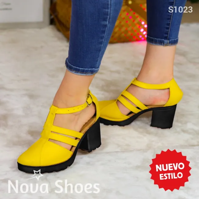 Sandalias con Correas y Tacón Robusto: Ideal para el Día a Día