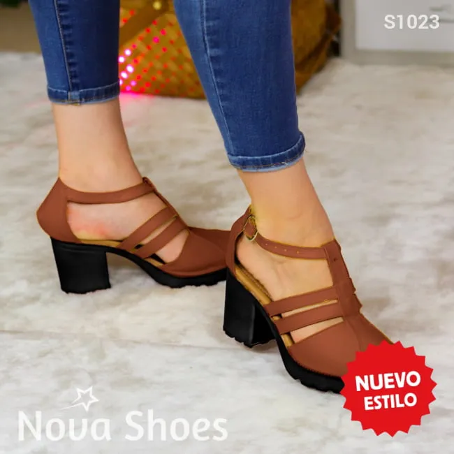 Sandalias con Correas y Tacón Robusto: Ideal para el Día a Día