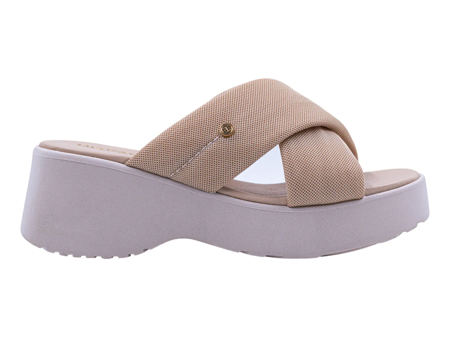 Sandalias Hispana 14203 Beige Para Mujer