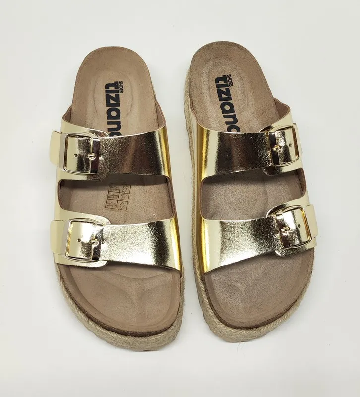 Sandalias Y Zue Tiziana 800 piel dorado