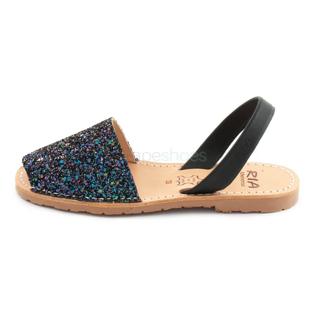 SANDáLIAS RIA MENORCA 21224S2 GLITTER PRETO MULTI