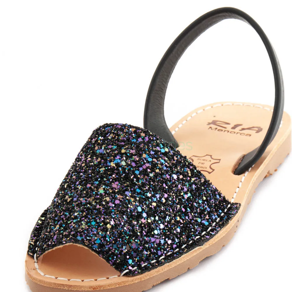 SANDáLIAS RIA MENORCA 21224S2 GLITTER PRETO MULTI