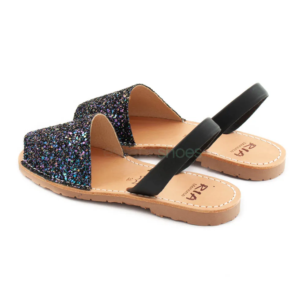 SANDáLIAS RIA MENORCA 21224S2 GLITTER PRETO MULTI
