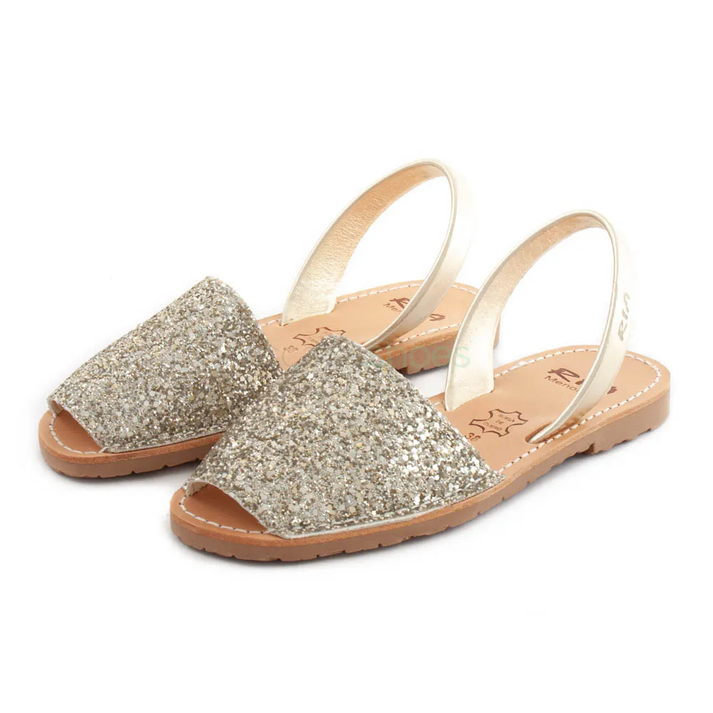 SANDáLIAS RIA MENORCA 21224S2 GLITTER SL15 CHAMPAGNE
