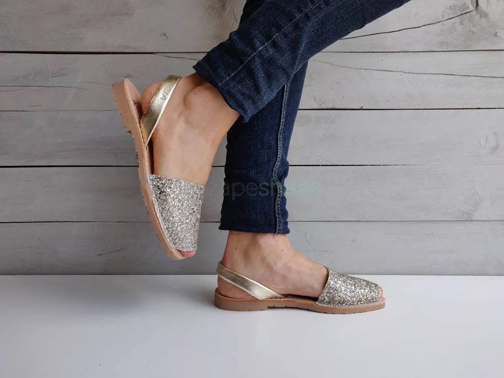 SANDáLIAS RIA MENORCA 21224S2 GLITTER SL15 CHAMPAGNE