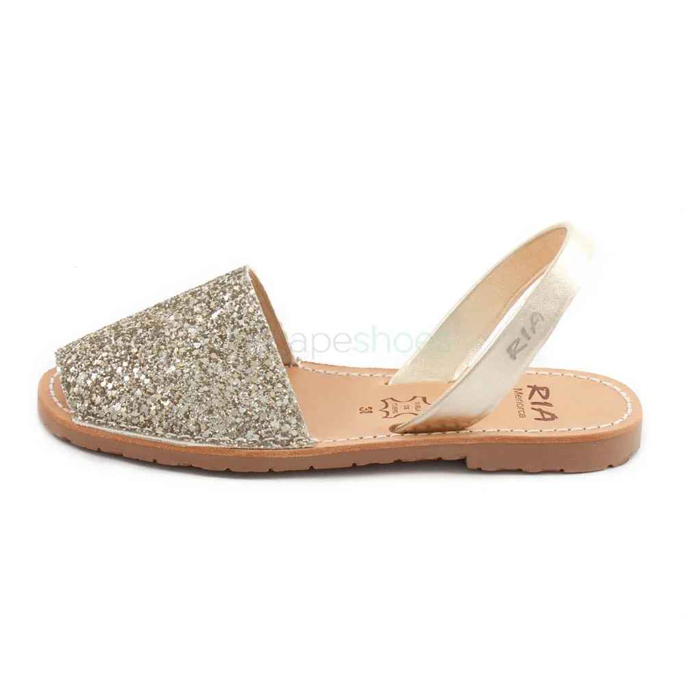 SANDáLIAS RIA MENORCA 21224S2 GLITTER SL15 CHAMPAGNE