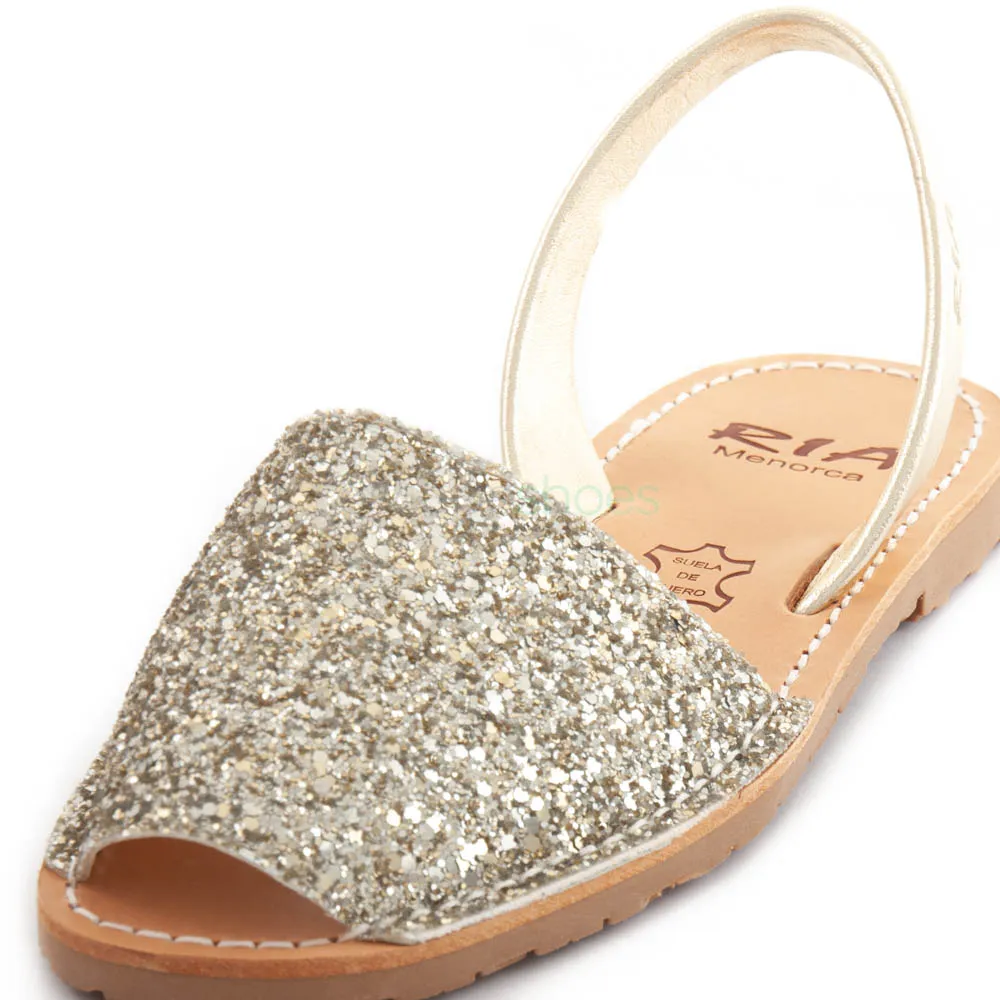 SANDáLIAS RIA MENORCA 21224S2 GLITTER SL15 CHAMPAGNE