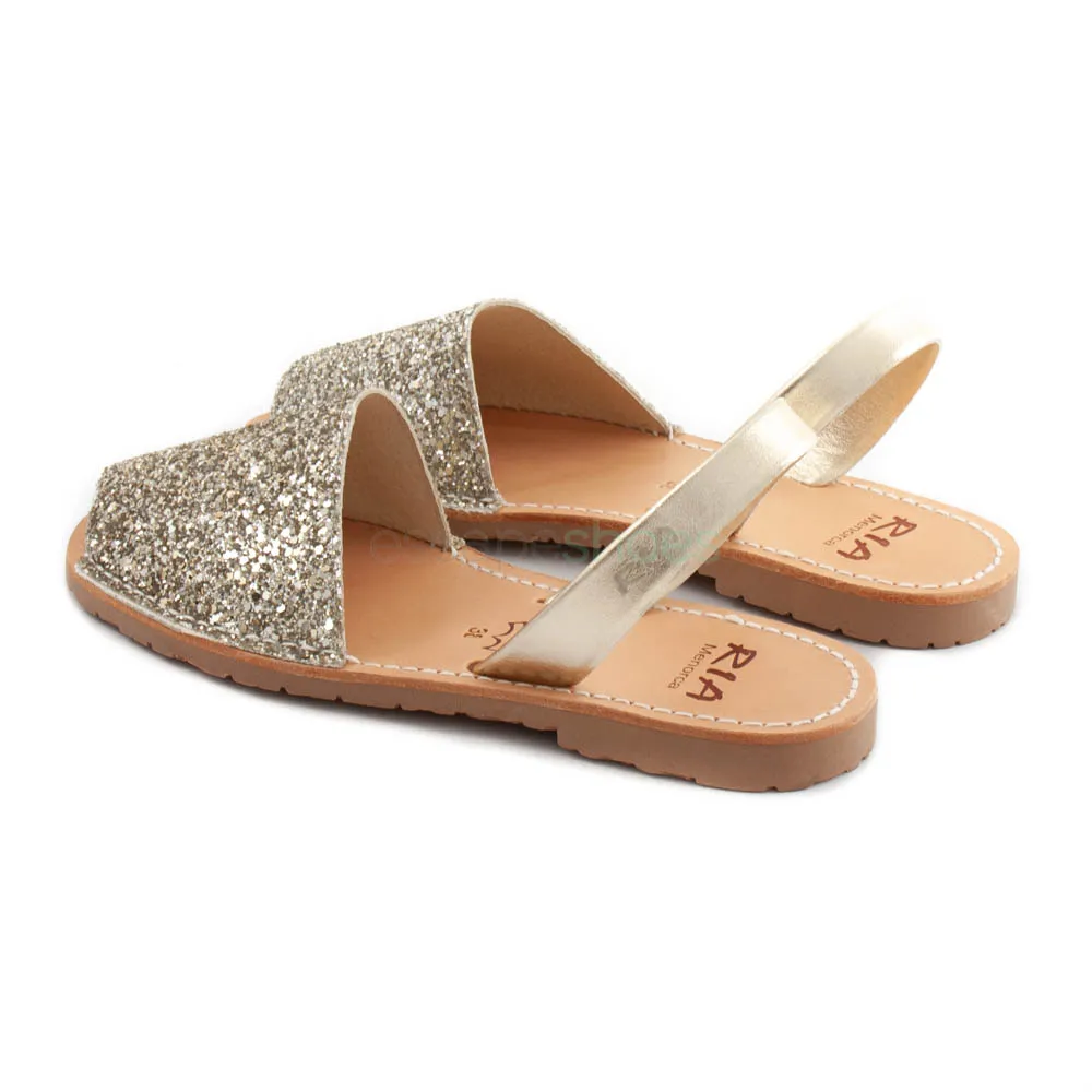 SANDáLIAS RIA MENORCA 21224S2 GLITTER SL15 CHAMPAGNE