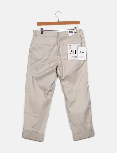 Selected Pantalón gris chino