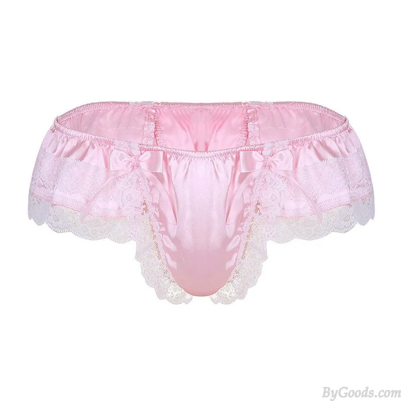  SEXY LACE BOWKNOT PANTS SISSY BRIEFS NIGHTCLUB SHOW GSTRING THONG MEN'S LINGERIE JOCKSTRAP LEOTARD UNDERWEAR 