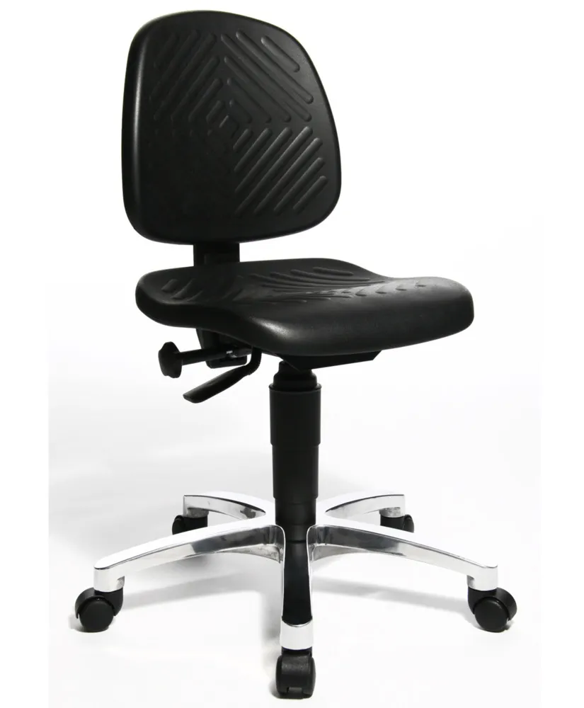 Silla giratoria de trabajo TopStar Tec 40, con base de aluminio, asiento de espuma de PU