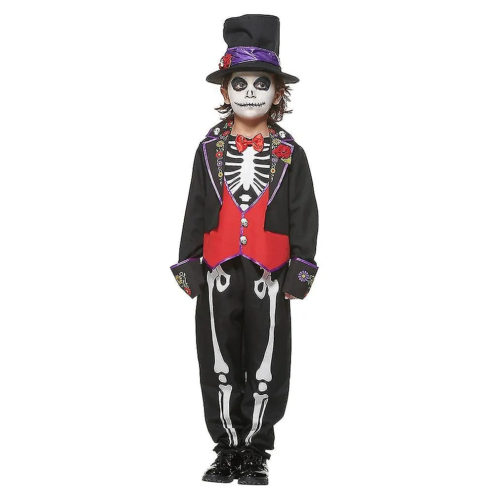 Snailify Disfraz del Día de los Muertos para Niño Disfraz de Halloween Aterrador Niño