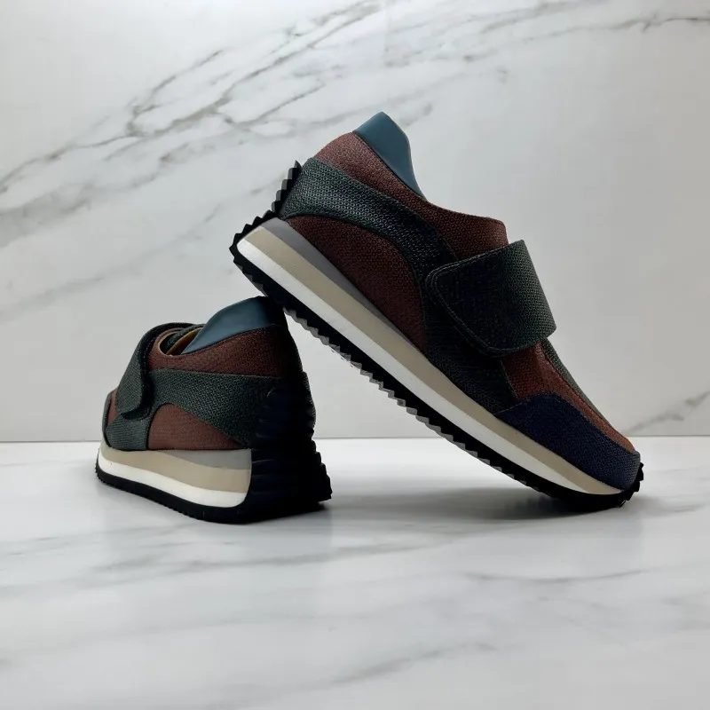 SNEAKER velcro teja verde