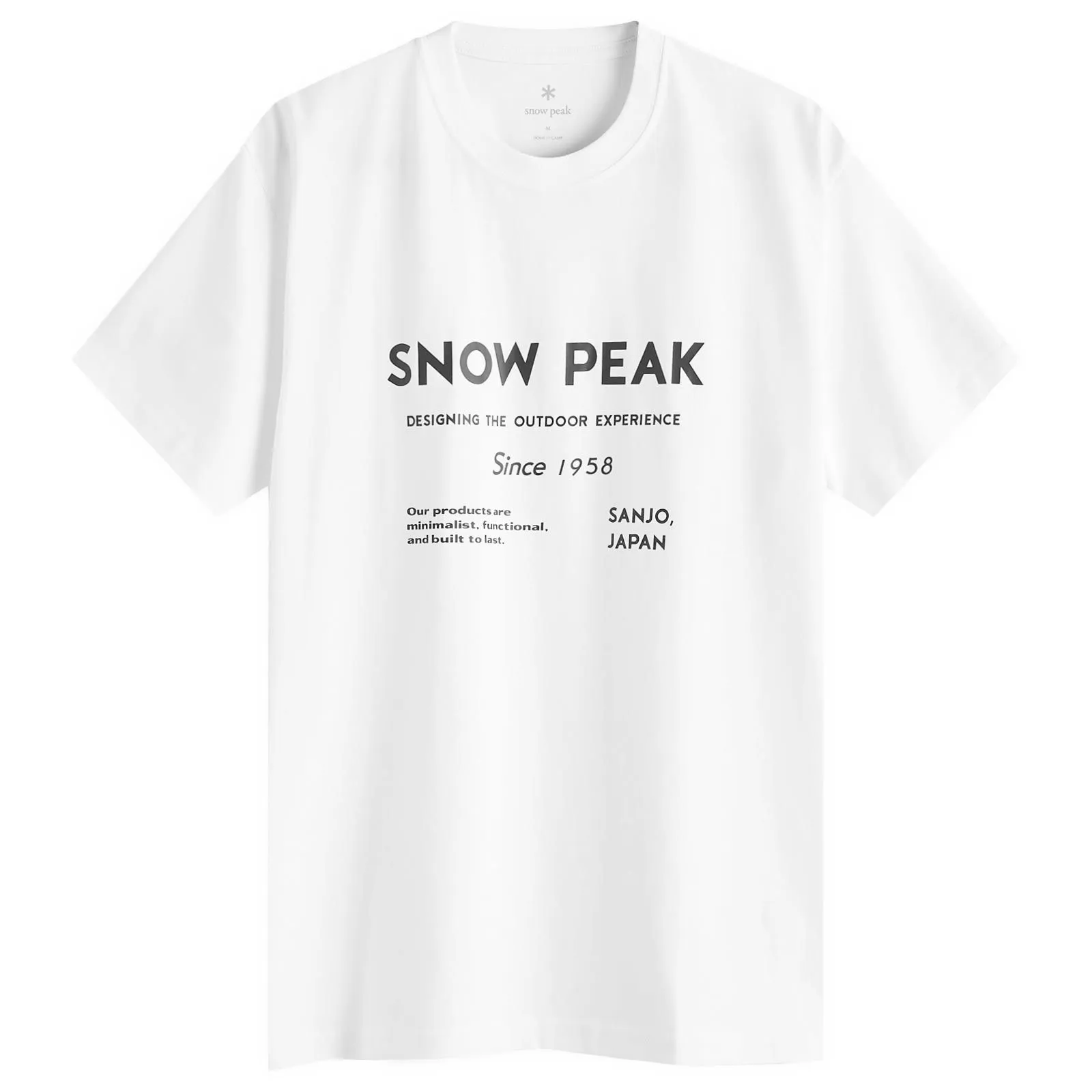 SNOW PEAK TYPOGRAPHY LOGO TSHIRT