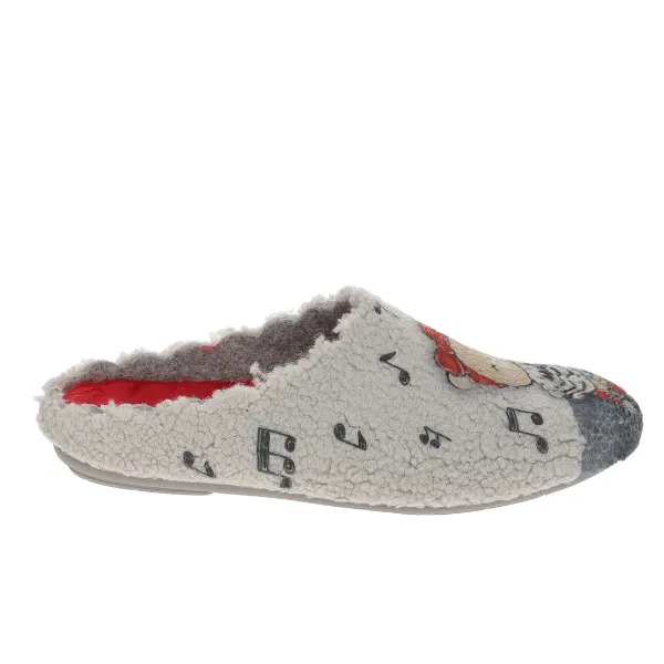 Sovella Music Slipper Mujer Gris