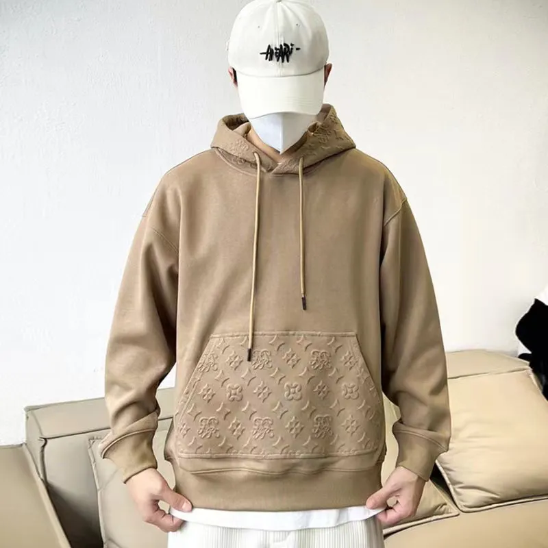 Sudadera con capucha con capucha de algodón para capucha para hombres y mujeres con capucha de algodón de algodón con manga larg