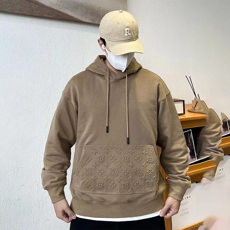 Sudadera con capucha con capucha de algodón para capucha para hombres y mujeres con capucha de algodón de algodón con manga larg