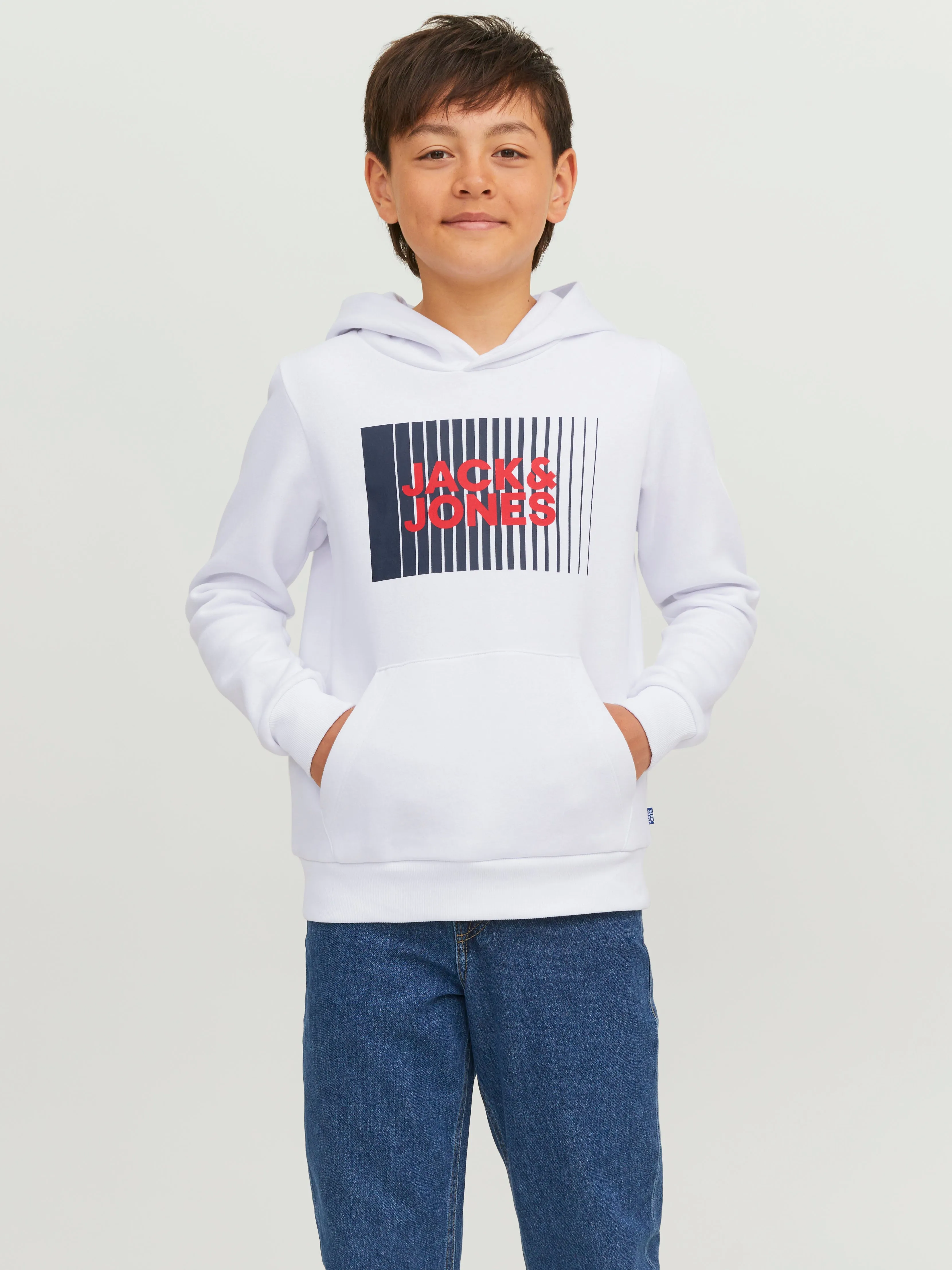 Sudadera con capucha Logotipo Junior | Blanco | Jack & Jones®