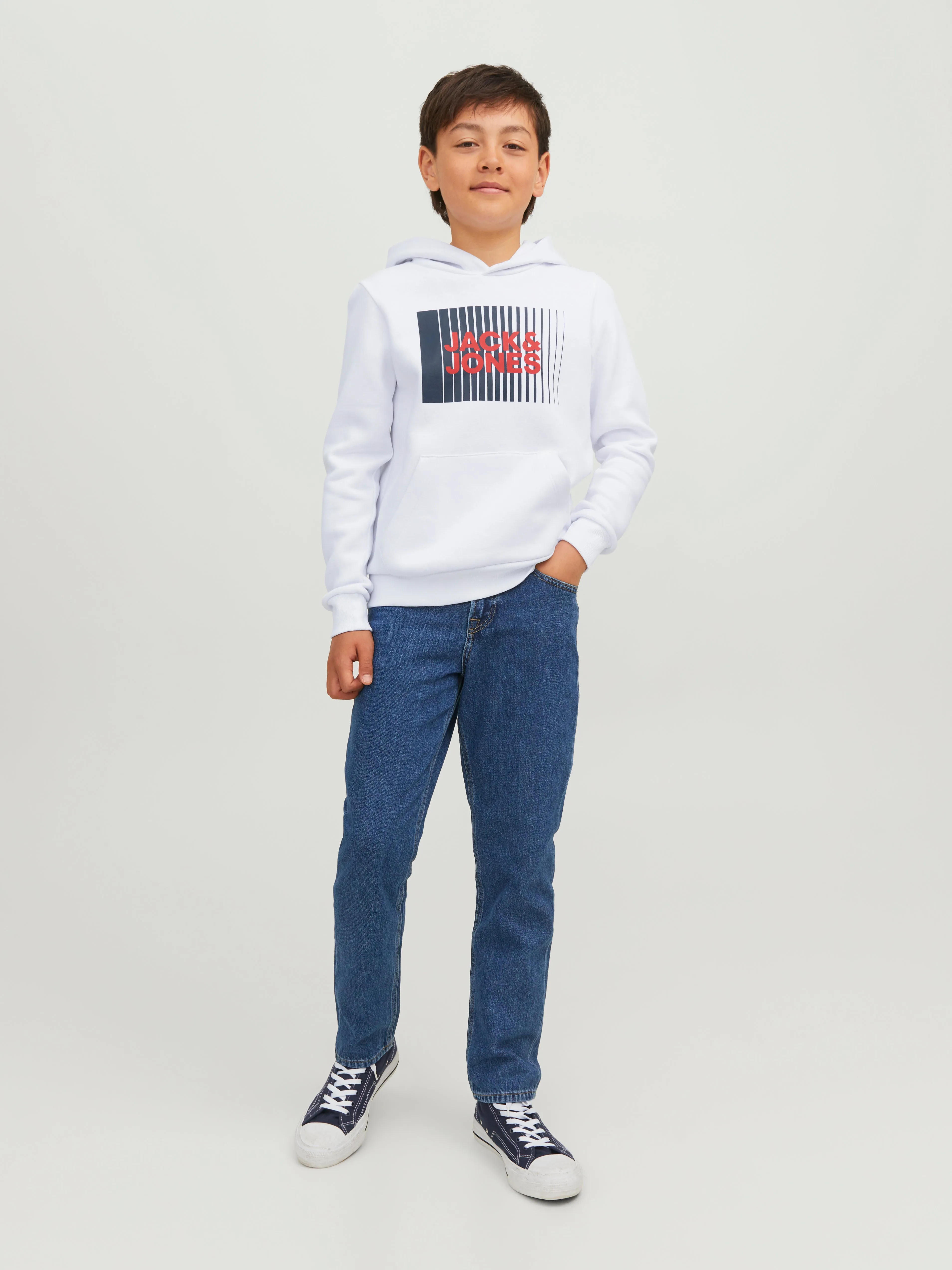 Sudadera con capucha Logotipo Junior | Blanco | Jack & Jones®